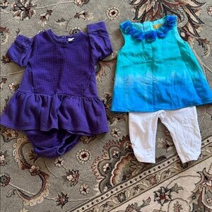 Splendid ,Nicole miller Blue and Multicolor Kids Dress . 12-18 m